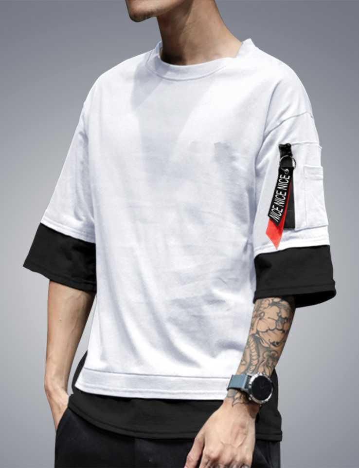 Cotton Blend Solid Half Sleeves T-Shirt